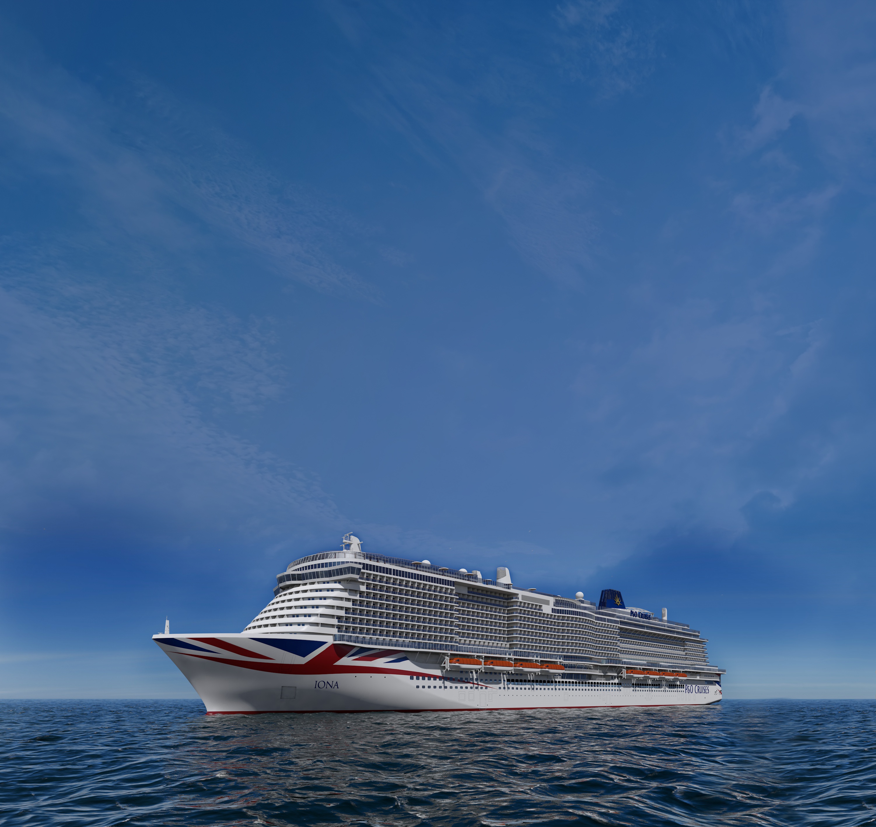 Das neue LNG Schiff Iona der Reederei P&O Cruises kommt 2020 auf den Markt.