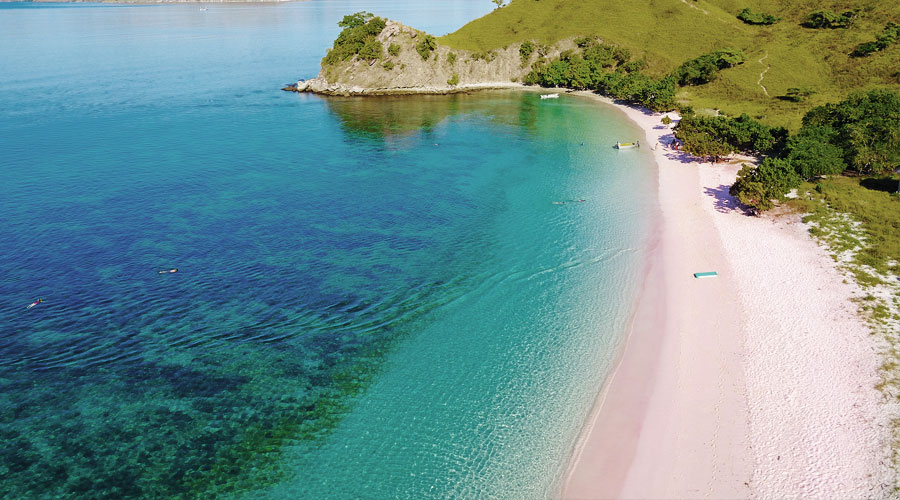 Pinker Strand auf Flores Island, Indonesien