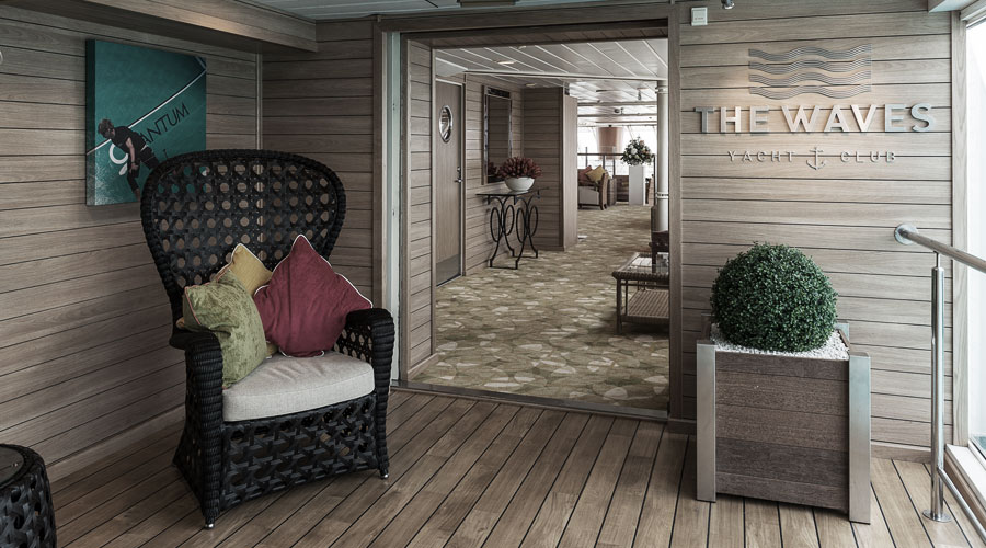 The Waves Club Pullmantur Zutritt zum The Waves Club erhalten Sie mit allen The Waves Servicelevels. Kostenfreies WLAN gibt es ab The Waves Black